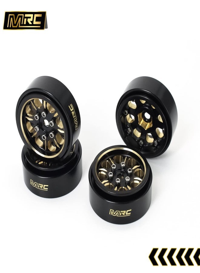 MRC Brass 1.0 beadlock Wheels (4pcs) for 1/24 SCX24 Gladiator C10 JLU 1/24 Truck-B - Image 4